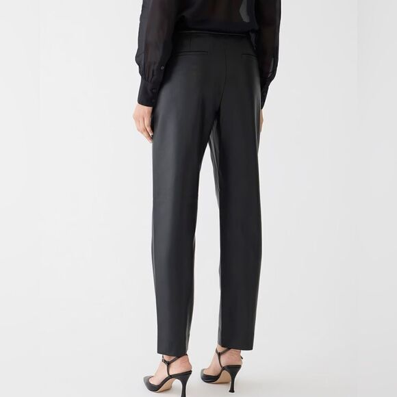 J Crew Faux Leather Kate Straight Leg Pants NWT - Picture 3 of 7